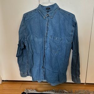 Broken in denim shirt